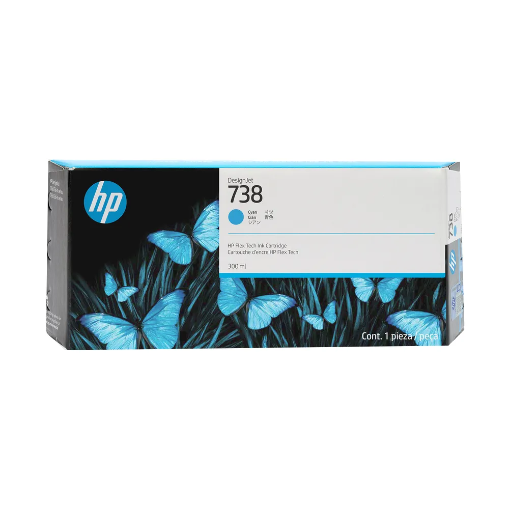 HP DesignJet 738 Tintenpatrone Cyan 300 ml