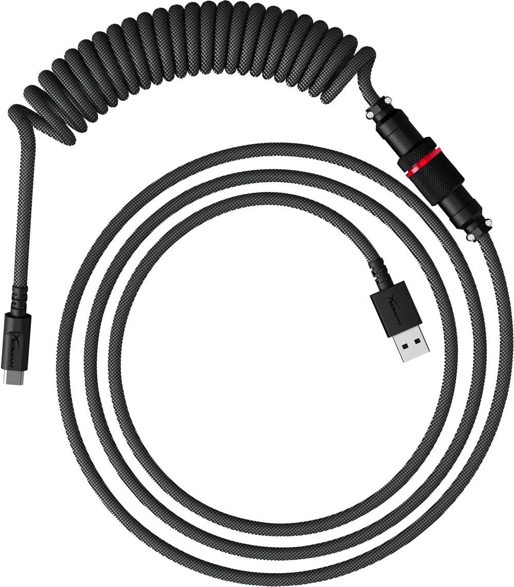 HP USB-C Spiralkabel grau-schwarz | 6j679aa | Schwarz - Grau
