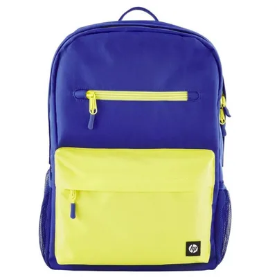 HP Campus Blue Backpack Rucksack Lässiger Rucksack Blau, Gelb Polyester, Hartschaumstoff