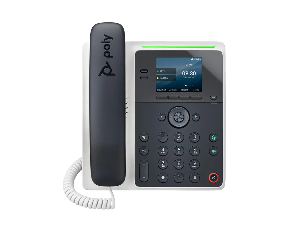 HP POLY Edge E100 IP Telefon und PoE-fähig | 82m86aa | IP-Telefon - Schwarz
