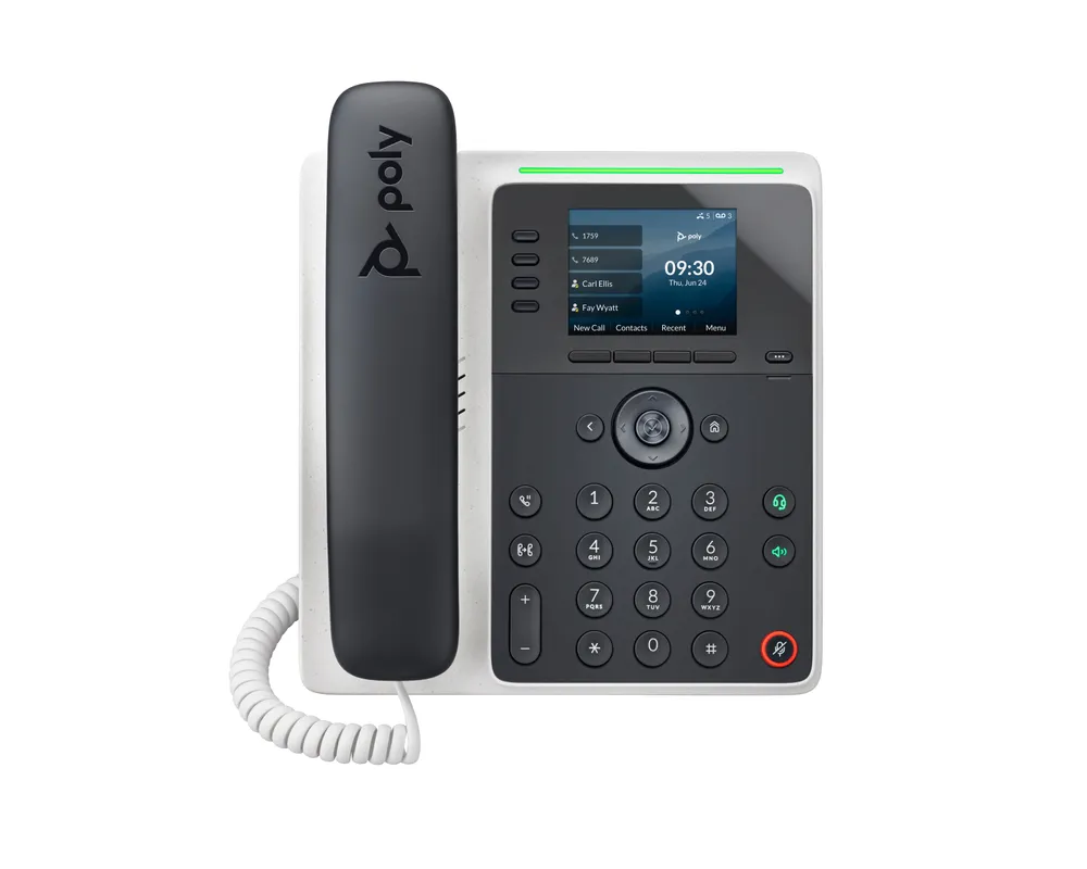 HP POLY Edge E220 IP Telefon und PoE-fähig | 82m87aa | IP-Telefon - Schwarz