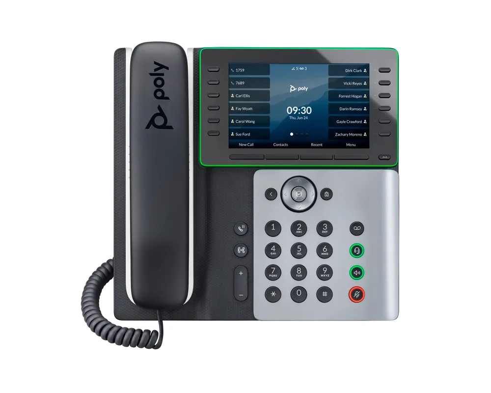 HP POLY Edge E500 IP Telefon und PoE-fähig | 82m94aa | IP-Telefon - Schwarz