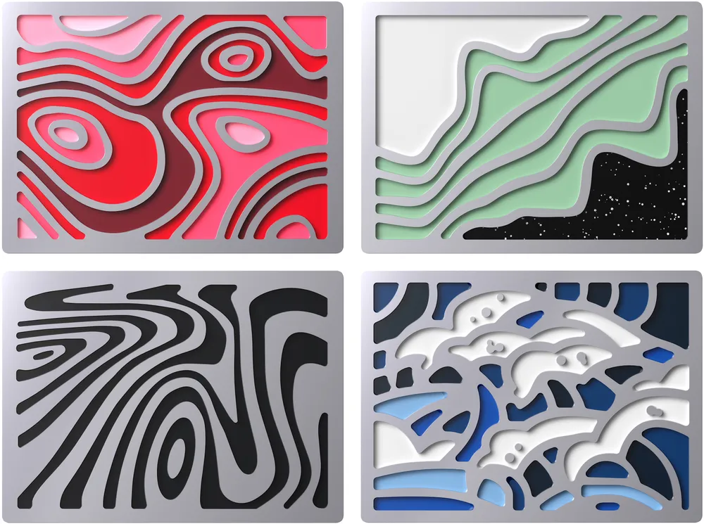 HP HyperX Badge Pack | 85u20aa | Abstract Magnetic Badges - 20,1 mm