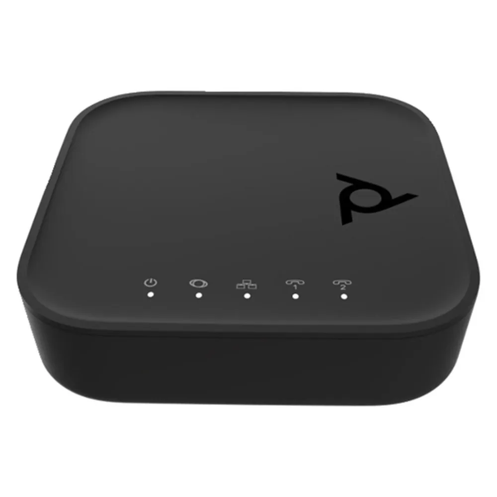 HP Poly ATA 402 2FXS Voice-Port VoIP-Adapter mit offenem SIP und Netzteil