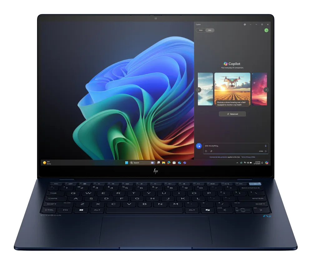 HP EliteBook Ultra 14 G1q Notebook AI | a26tqea#abd | 130-degree hinge design - Snapdragon X E...