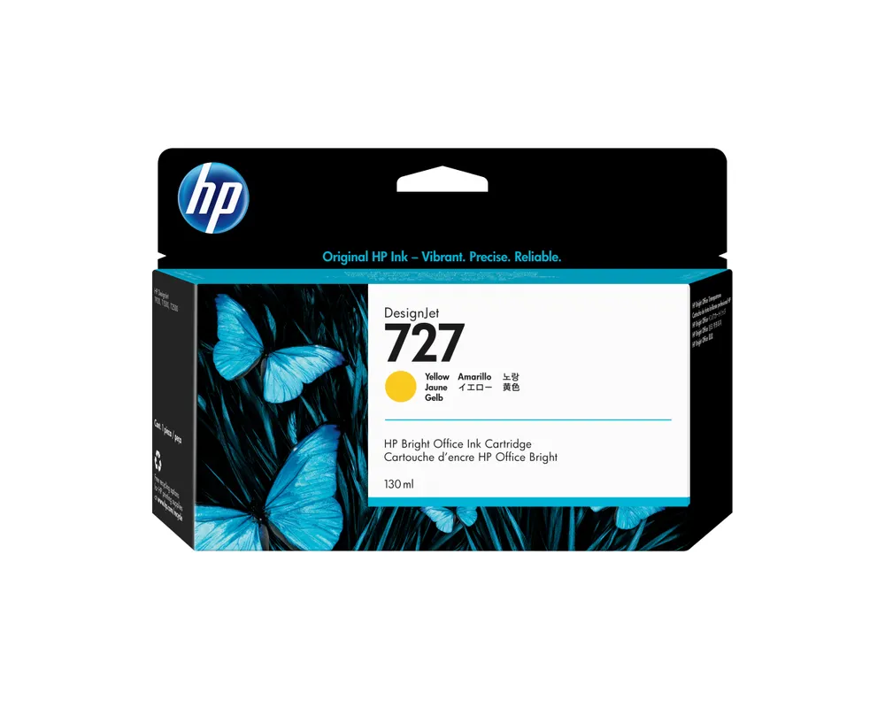 HP 727 130-ml Yellow DesignJet Ink Cartridge Druckerpatrone 1 Stück(e) Original