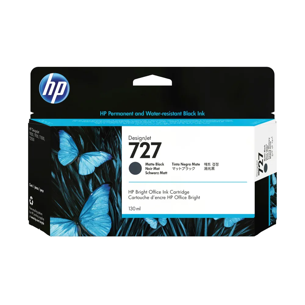 HP 727 130-ml Matte Black DesignJet Ink Cartridge Druckerpatrone 1 Stück(e) Original Standardertrag