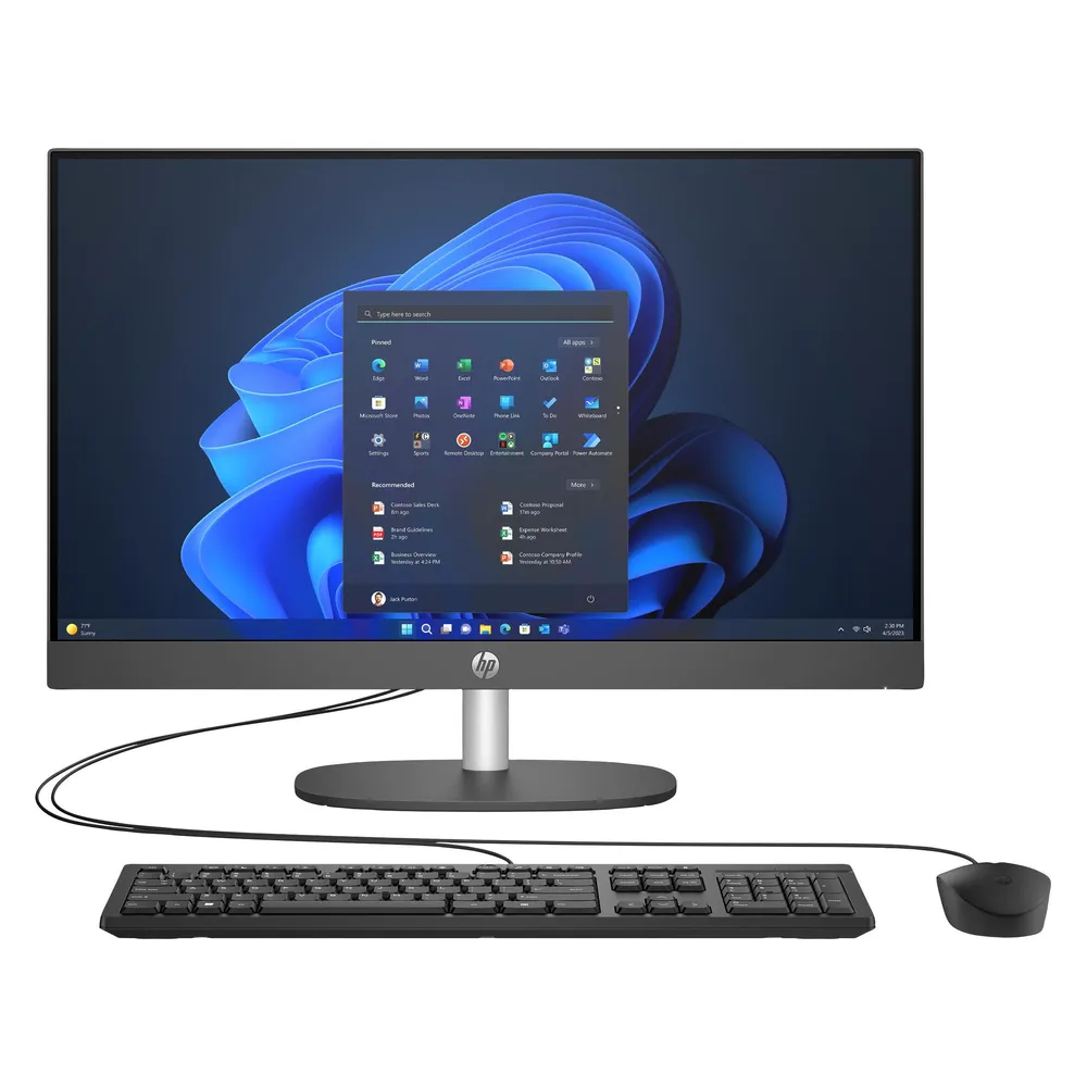 All-in-One PC HP ProOne 245 G10 AMD R7-7730U 16GB 512GB SSD Radeon 23.8" Windows 11 Pro Bluetooth