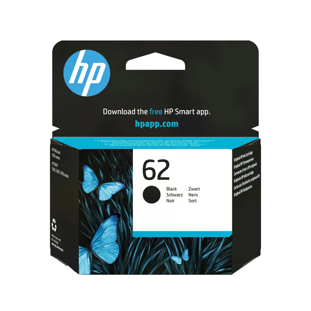 HP 62 Patrone Schwarz