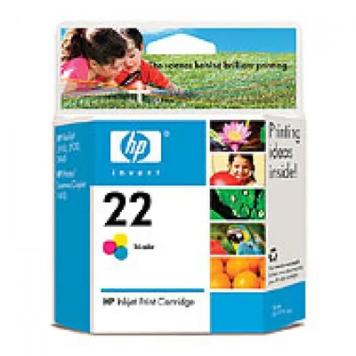 HP 22 Tri-colour Inkjet Print Cartridge Druckerpatrone Original Cyan, Magenta, Gelb
