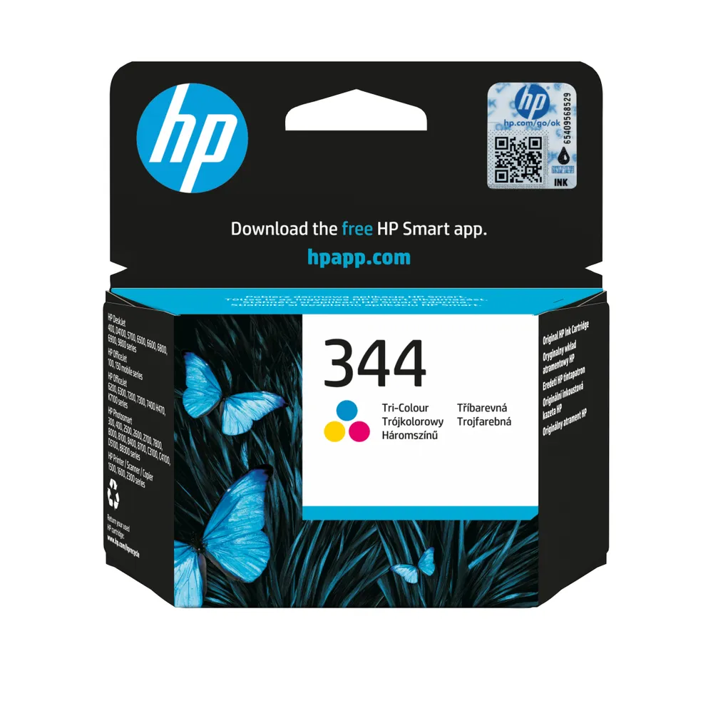 HP Δοχείο μελάνης τριών χρωμάτων 344 Tri-color Inkjet Print Cartridge, με μελάνη Vivera Druckerpatrone 1 Stück(e) Cyan, Magenta, Gelb