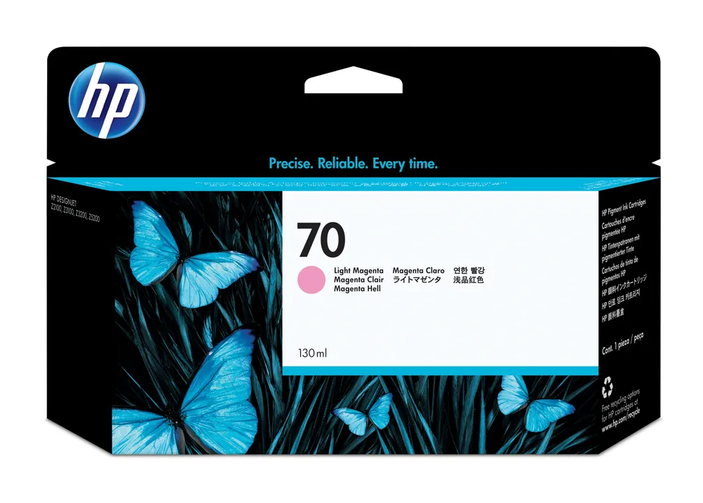Tintenpatrone HP 70 Magenta Hell 130ml Hohe Stabilität Grafikdesign