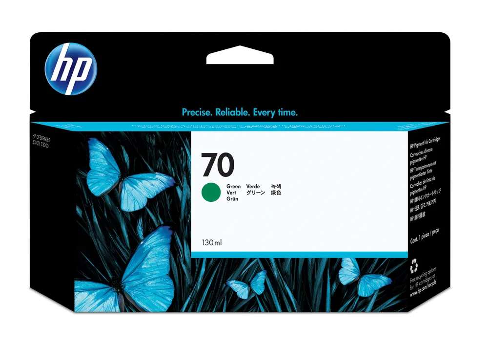 HP 70 Tinte Kartusche Grün 130 ml für Designjet Z2100, Z3100, Z3200 Drucker