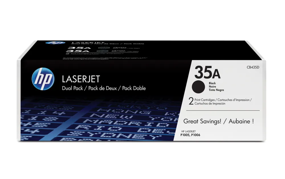 HP 35A 2-pack Black Original LaserJet Toner Cartridges Tonerkartusche 2 Stück(e)