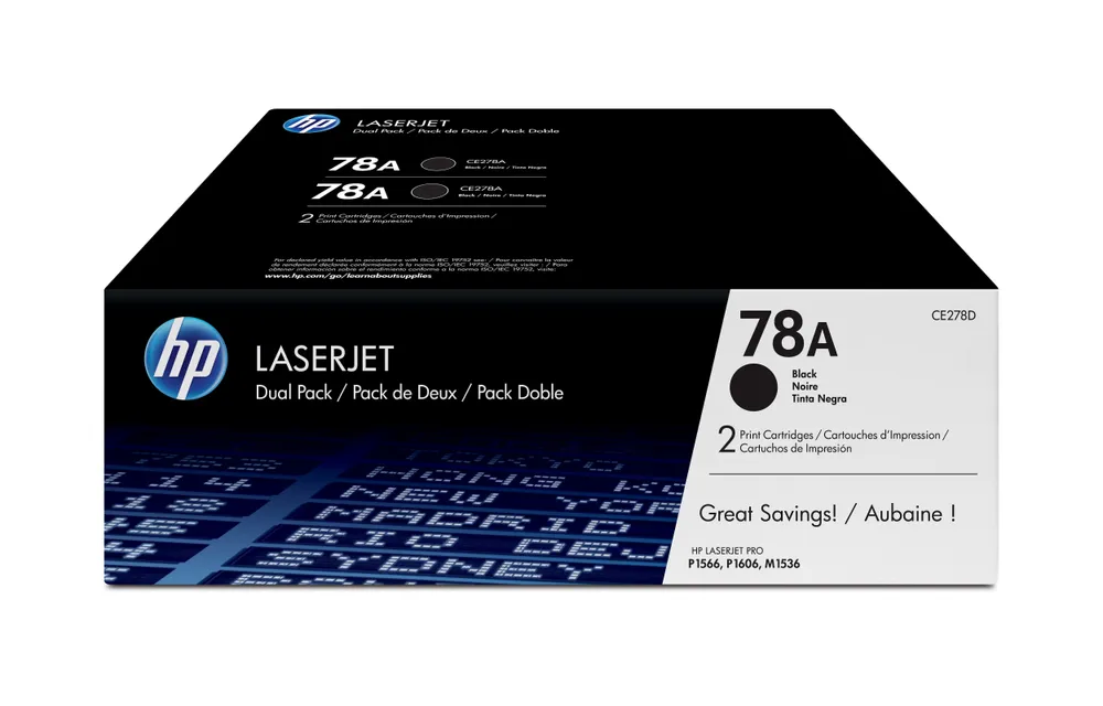 HP 78A 2-pack Black Original LaserJet Toner Cartridges Tonerkartusche 2 Stück(e)