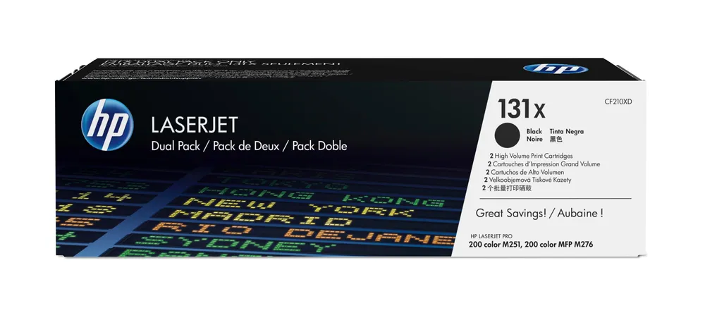 HP 131X 2-pack High Yield Black Original LaserJet Toner Cartridges Tonerkartusche 2 Stück(e)