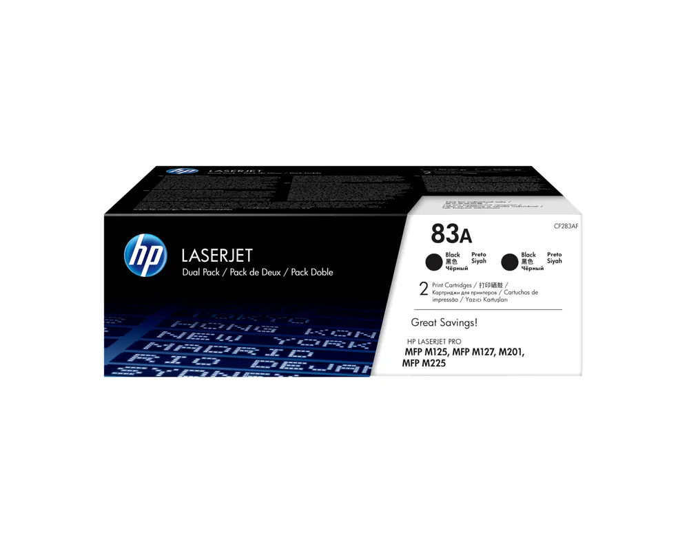 HP 83A 2-pack Black Original LaserJet Toner Cartridges Tonerkartusche 2 Stück(e)