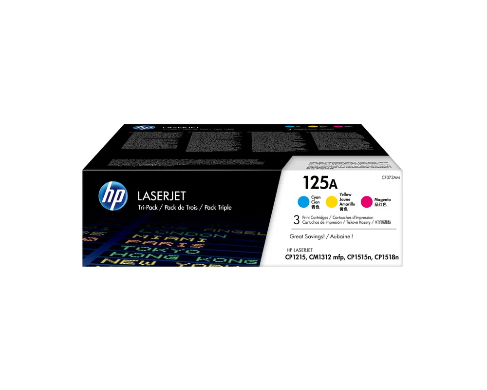 HP 125A 3-pack Cyan/Magenta/Yellow Original LaserJet Toner Cartridges Tonerkartusche 3 Stück(e) Cyan, Magenta, Gelb