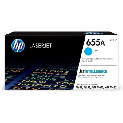 Original HP 655A LaserJet Toner Cyan