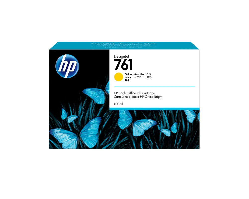 HP 761 400-ml Yellow DesignJet Ink Cartridge Druckerpatrone 1 Stück(e) Original Standardertrag