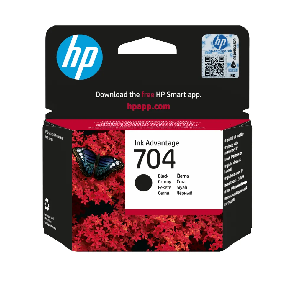 HP 704 Schwarze Original-Ink Advantage Tintenpatrone