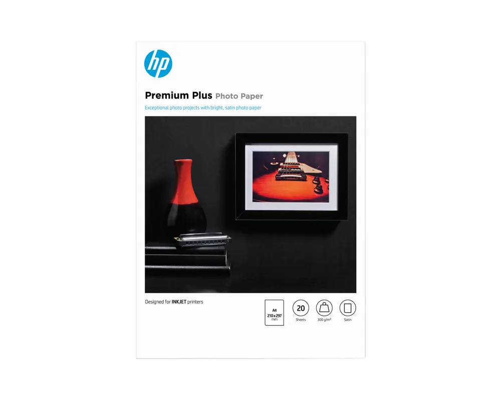 Fotopapier HP Premium Plus seidenmatt 300 g/m2 A4 20 Blatt