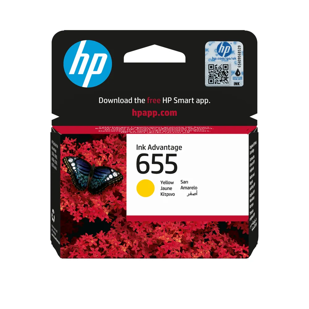 HP 655 Gelb Originaltinte Standardrendement