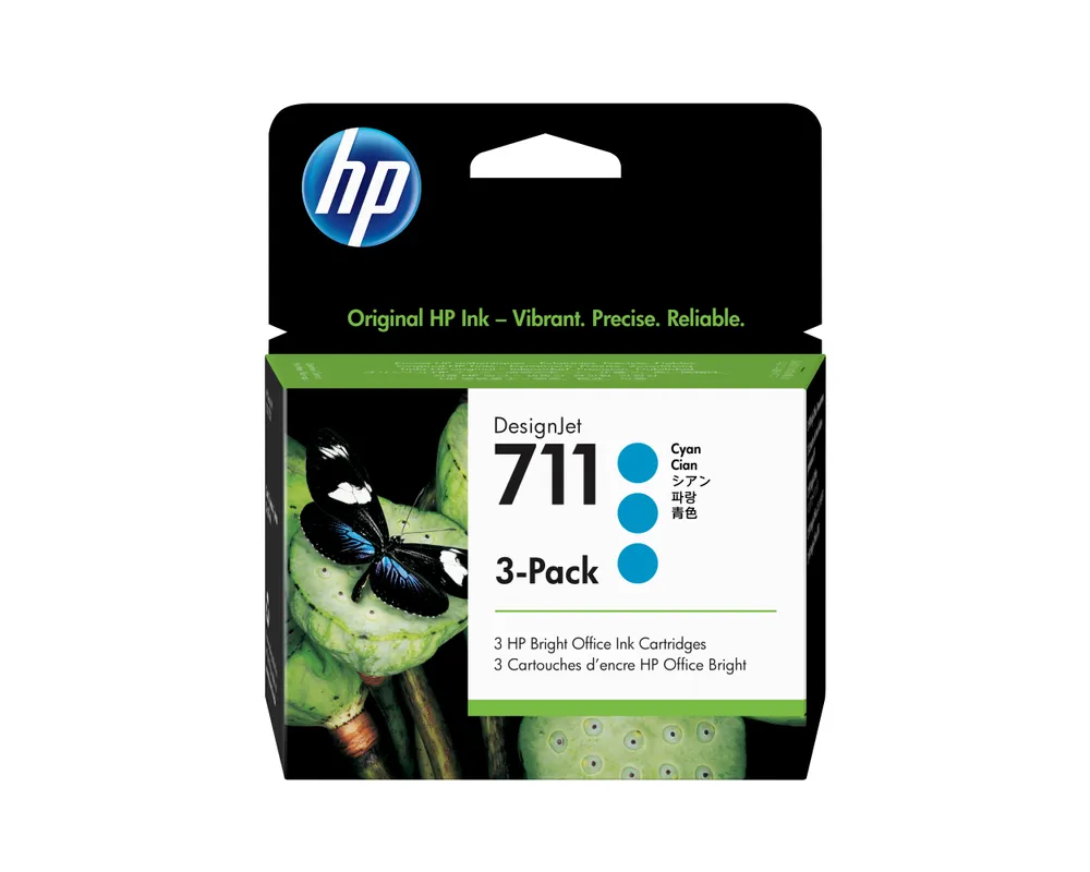 Tintenpatrone HP 711 Cyan Pack 3 Einheiten