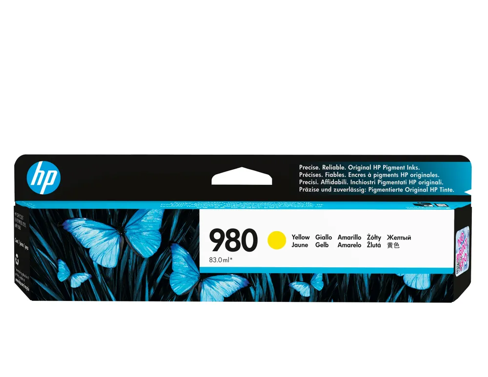 HP 980 Yellow Original Ink Cartridge Druckerpatrone 1 Stück(e) Standardertrag