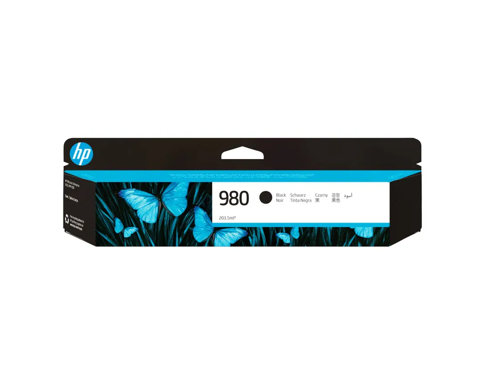 HP 980 Black Original Ink Cartridge Druckerpatrone 1 Stück(e) Standardertrag