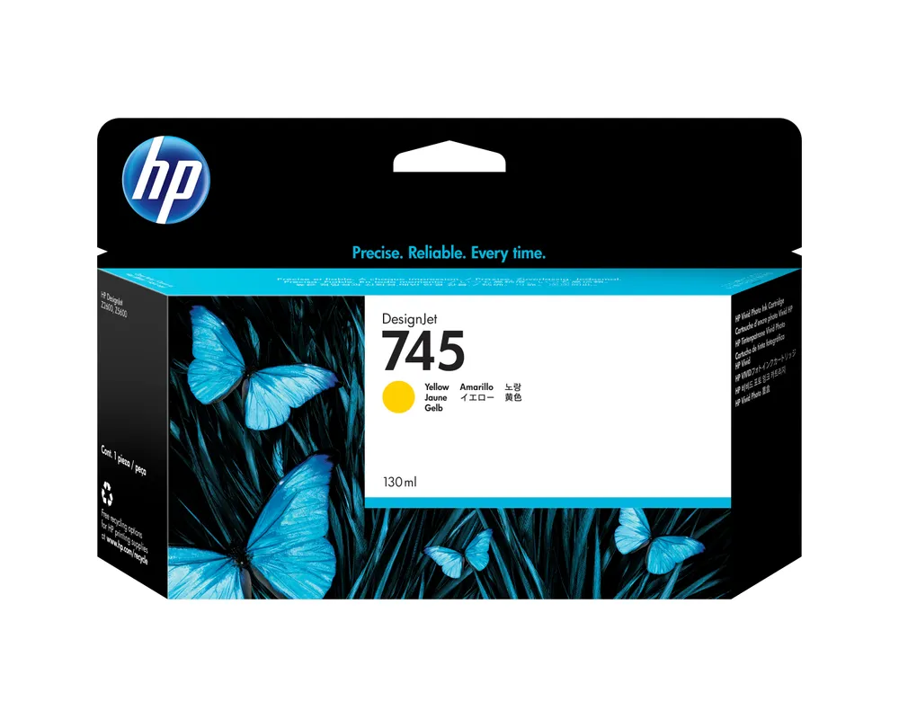 HP 745 130-ml DesignJet Yellow Ink Cartridge Druckerpatrone 1 Stück(e) Original Standardertrag