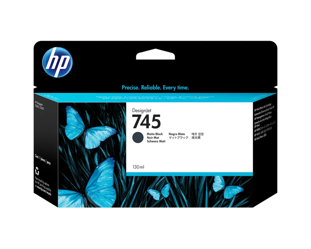 HP 745 130-ml DesignJet Matte Black Ink Cartridge Druckerpatrone 1 Stück(e) Original Standardertrag