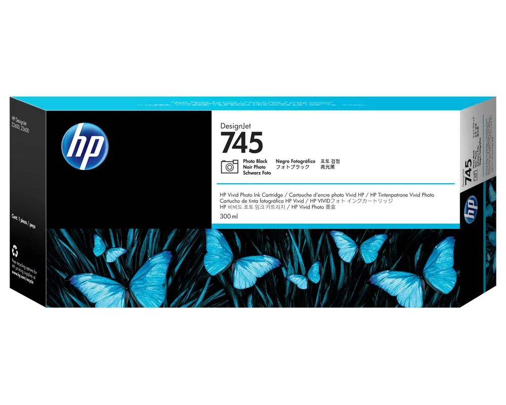 HP 745 300-ml DesignJet Photo Black Ink Cartridge Druckerpatrone 1 Stück(e) Original Hohe (XL-) Ausbeute