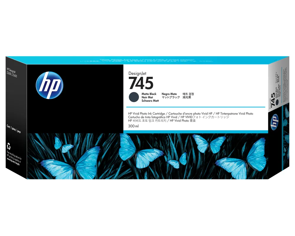 HP 745 300-ml DesignJet Matte Black Ink Cartridge Druckerpatrone 1 Stück(e) Original Hohe (XL-) Ausbeute
