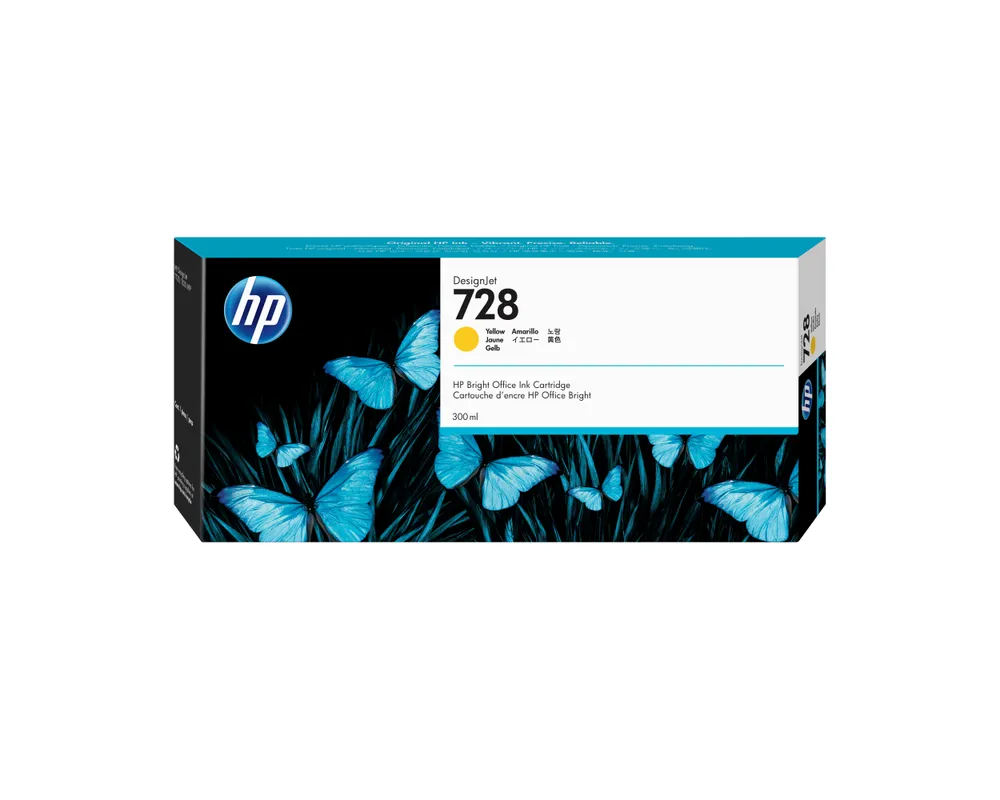 HP 728 300-ml Yellow DesignJet Ink Cartridge Druckerpatrone 1 Stück(e) Original Hohe (XL-) Ausbeute