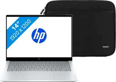HP 14" OmniBook X Laptop Next Gen AI 14-ka0053ng + BlueBuilt Laptophülle 14"