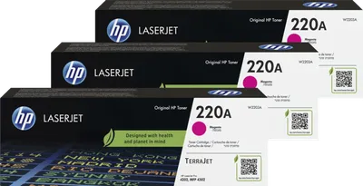 HP 220A LaserJet Toner Magenta (3 Stück)