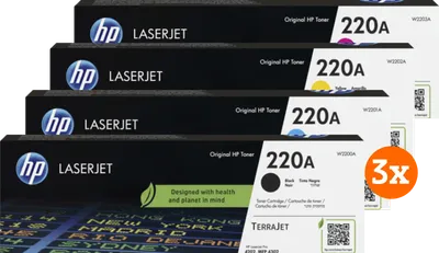 HP 220A LaserJet Toner Multipack (3 Stück)