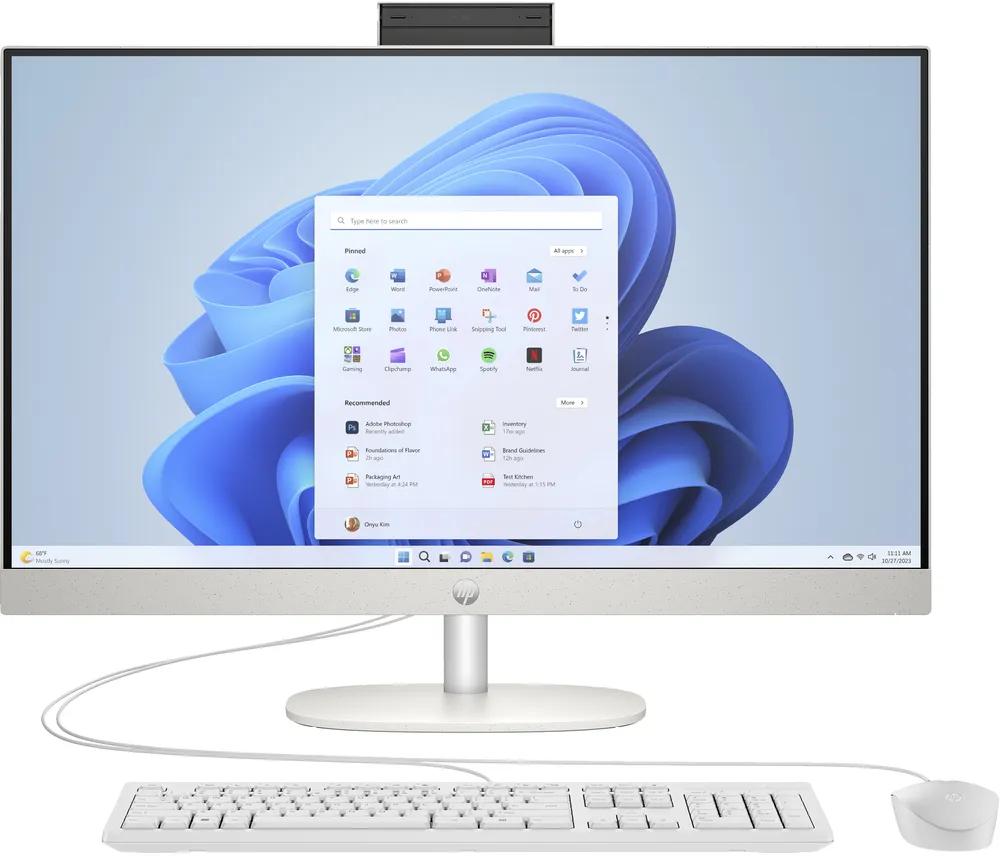 HP 27-cr0207ng All-in-One PC (27 Zoll, AMD Ryzen 3 7320U, Radeon 610M, 8 GB RAM, 512 GB SSD, Luftkühlung)