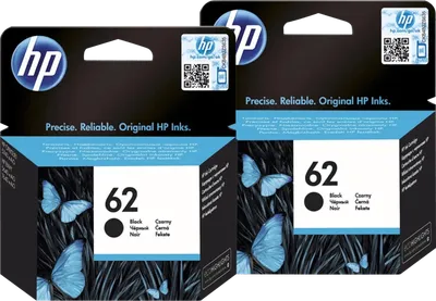 HP 62 Patronen Schwarz Doppelpack