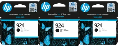 HP 924 Patrone Schwarz 3er-Pack
