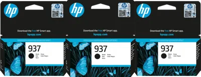 HP 937 Patrone Schwarz 3er-Pack