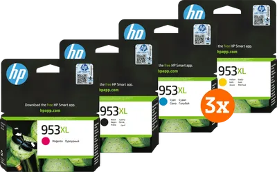 HP 953XL Patronen 4-Farben-Paket (3 Stück)