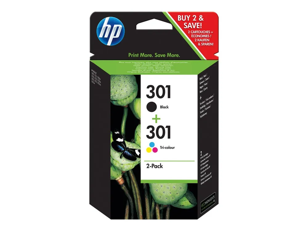 HP Druckerpatronen Original HP 301 (N9J72AE) Multipack 2er Set Tintenpatrone