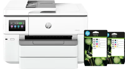 HP OfficeJet Pro 9730 + 2 schwarze Patronen + 2 Farbpatronen