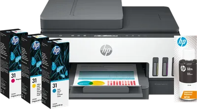 HP Smart Tank 7307 + 1 zusätzlicher Satz Reservetintenflaschen