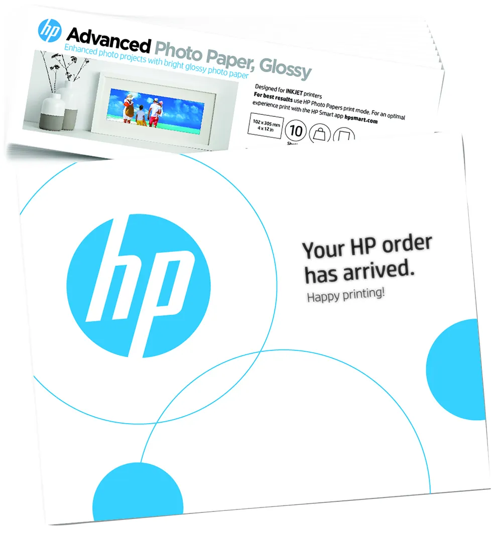HP Advanced Fotopapier Glänzend 102 x 305 mm 250 g/m² 10 Blätter
