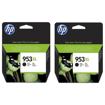 HP 953XL 2er-Pack Original Tintenpatronen Schwarz mit hoher Kapazität