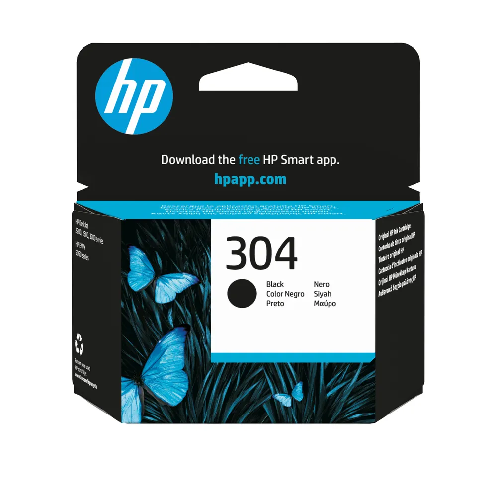 HP 304 Patrone Schwarz (N9K06AE)