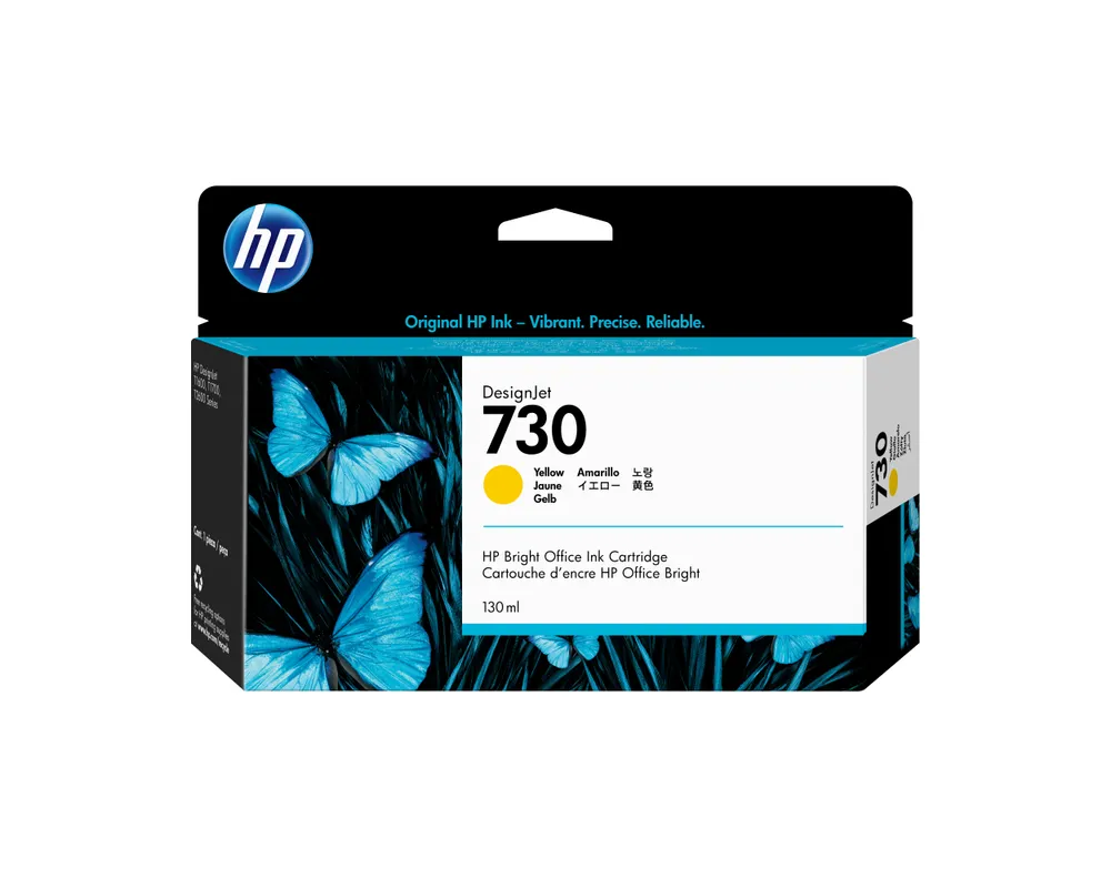 HP DesignJet 730 Gelber Tintenpatrone 130 ml Standardkapazität Tinte auf Farbstoffbasis